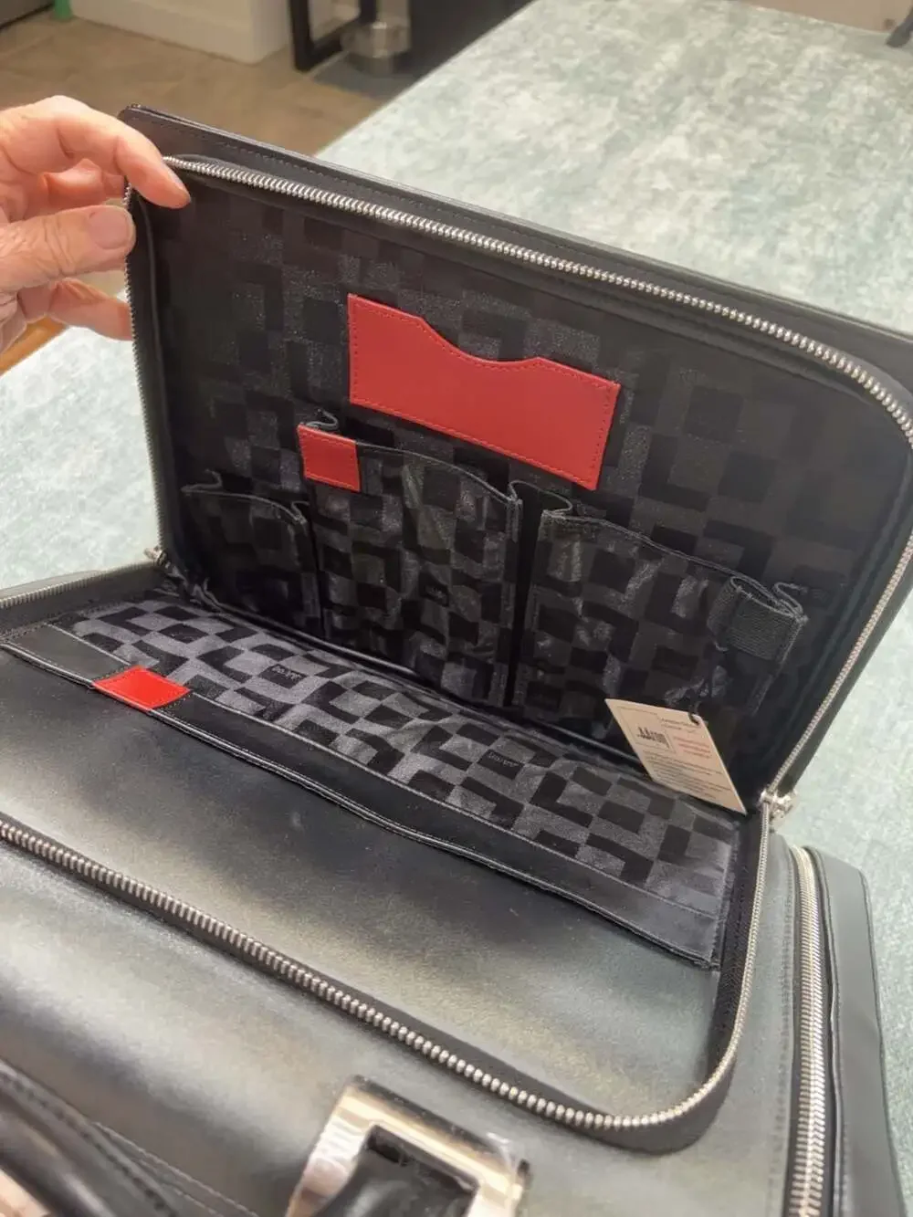 Aaron Irvin Leather and Nylon Business Briefcase